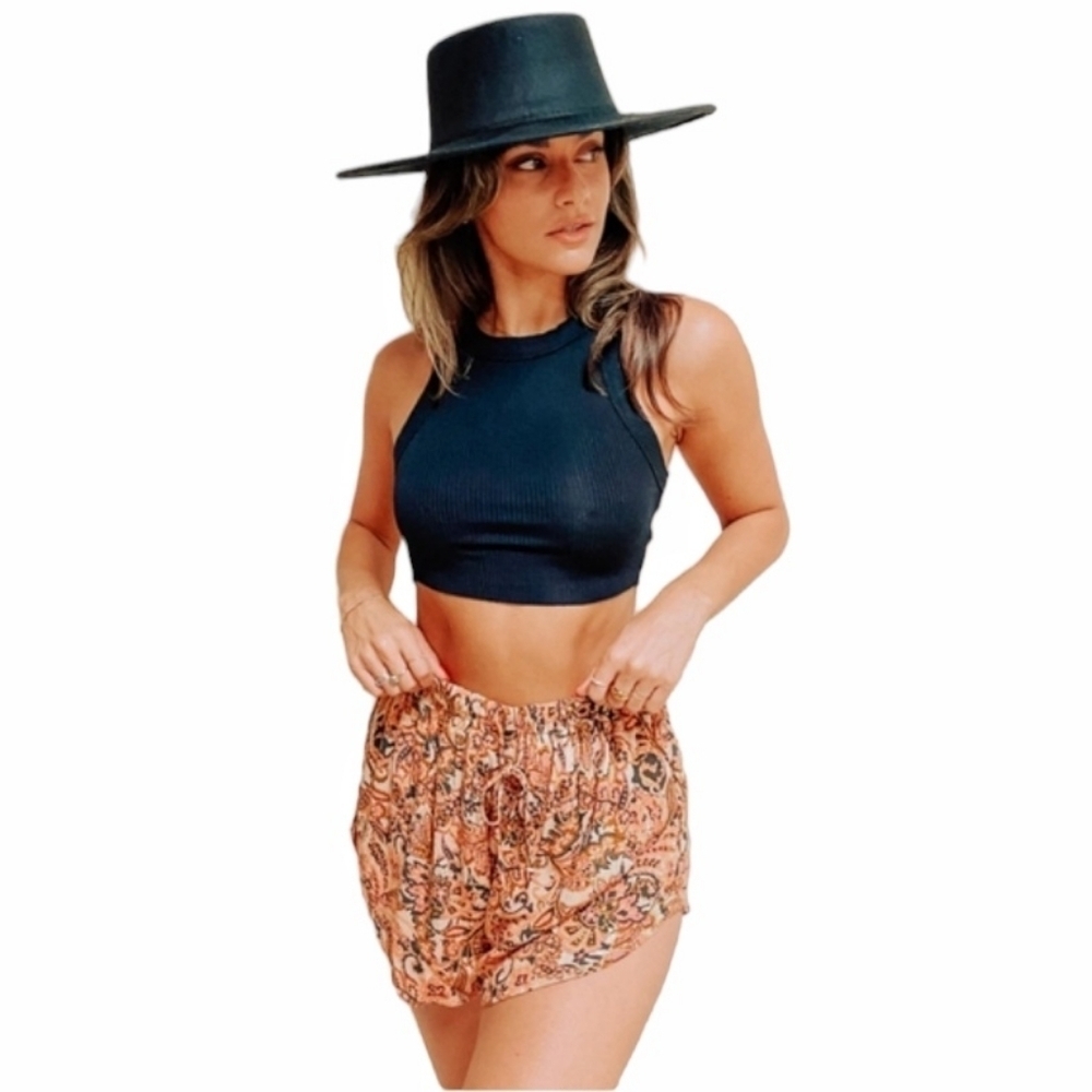 Olivaceous - Floral Paisley Shorts